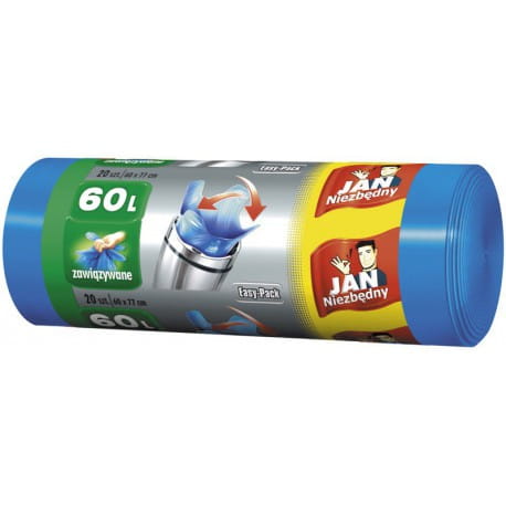 WORKI NA ŚMIECI 60L OP=20SZT NIEBIE. HD EASY-PACK-19404