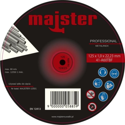 TARCZA 125X1,0X22 METAL INOX -26716