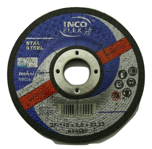 TARCZA 115X6,0X22-M27 METAL A24SBF-7280