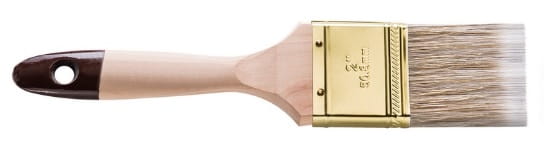 PĘDZEL PŁASKI 2.5"  WŁOS BIAŁO/BRĄZOWE-17766