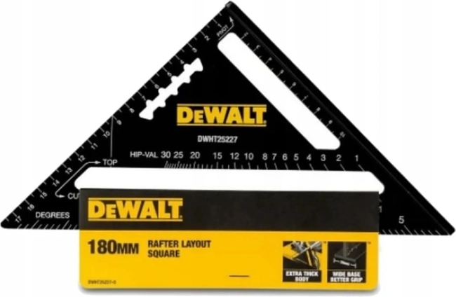 KĄTOWNIK CIESIELSKI ALU.TRÓJKĄT 18CM DEWALT-33512