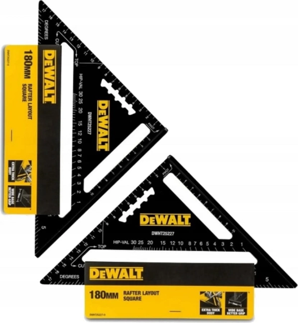 KĄTOWNIK CIESIELSKI ALU.TRÓJKĄT 18CM DEWALT-33514