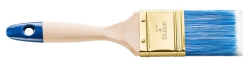 PĘDZEL PŁASKI 2.5"  WŁOS BIAŁO/NIEBIESKI-17760