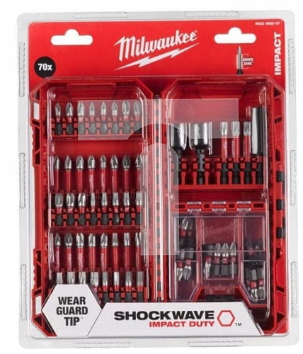 ZESTAW BITÓW 70SZT. SHOCKWAVE IMPACT MILWAUKEE -35582