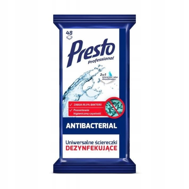 ŚCIERECZKI NASĄCZANE PRESTO ANTYBAKTERYJNE OP=48sz-25496