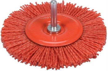 SZCZOTKA TARCZOWA 100MM Z TRZPIENIEM 6 NYLON-25260