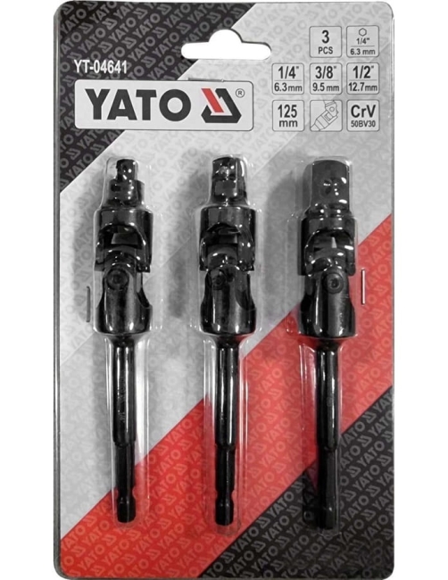 ZESTAW ADAPTERÓW DO NASADEK  Z PRZEGUBEM 1/2'",1/4-35765