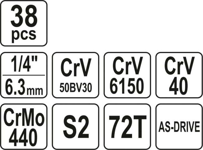 NASADKI KPL.38SZT 1/4" YATO YT-14471-13068