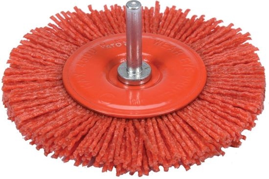 SZCZOTKA TARCZOWA 100MM Z TRZPIENIEM 6 NYLON-24396