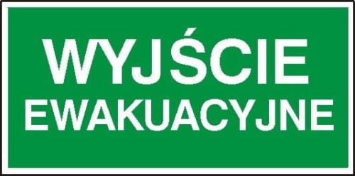 ZNAK BEZPIECZEŃSTWA "WYJŚCIE EWAKUACYJNE"-359