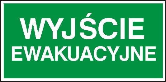 ZNAK BEZPIECZEŃSTWA "WYJŚCIE EWAKUACYJNE"-359