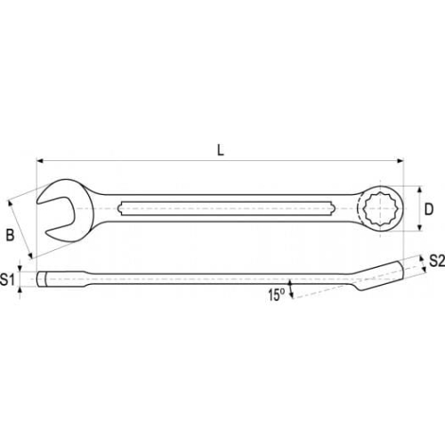 KLUCZ PŁASKO-OCZKOWY 23.8MM 15/16" YT-4881-1543