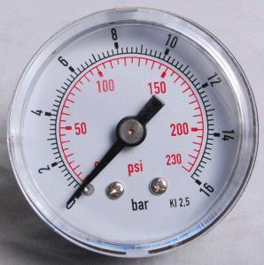 MANOMETR OSIOWY 40MM 0-16 BAR G1/8"-623