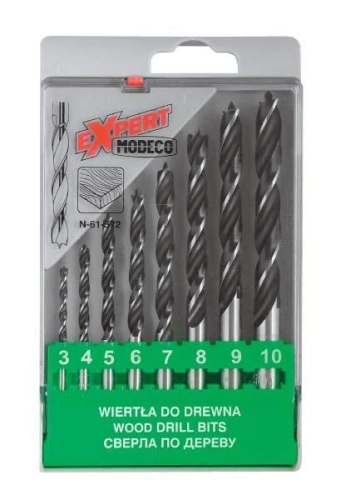 WIERTŁA DO DREWNA KPL.8SZT 3-10MM MN-61-572-3989
