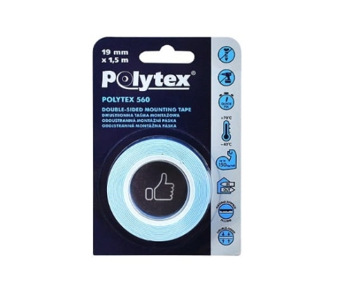TAŚMA DWUSTRONNA POLYTEX 560 19MMX1,1MMX1,5MM-16365
