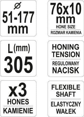 HONOWNICA DO CYLINDRÓW 51-177MM YT-05812-22336