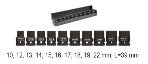 NASADKI UDAROWE KPL.10SZT 1/2" YT-1025-5159