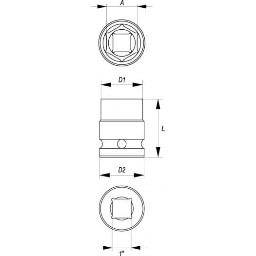 NASADKA UDAROWA 1" 36MM YT-1191-5049