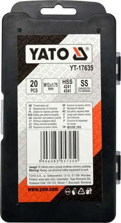ZESTAW DO NAPRAWY GWINTÓW M12 YT-17635-30276