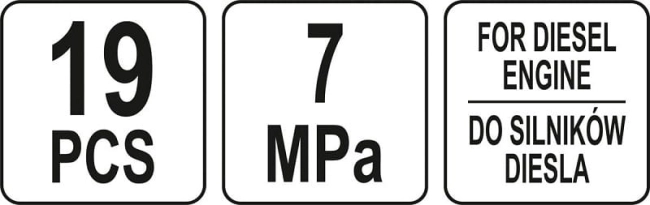 MIERNIK CIŚNIENIA SPRĘŻANIA DIESEL KPL.19SZT-25511