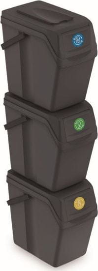KOSZ NA ŚMIECI 3X25L SORTIBOX ANTRACYTOWY -36306