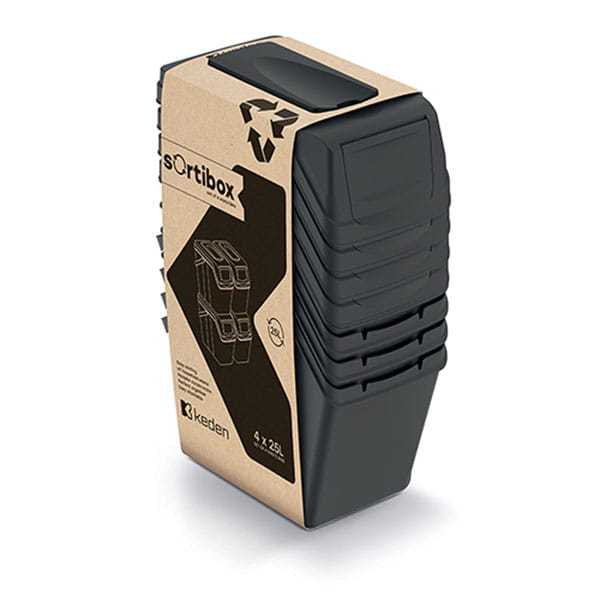 KOSZ NA ŚMIECI 4X25L SORTIBOX ANTRACYTOWY -36408