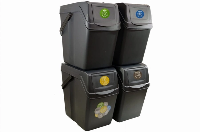 KOSZ NA ŚMIECI 4X25L SORTIBOX ANTRACYTOWY -36409