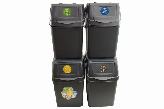 KOSZ NA ŚMIECI 4X25L SORTIBOX ANTRACYTOWY -36410