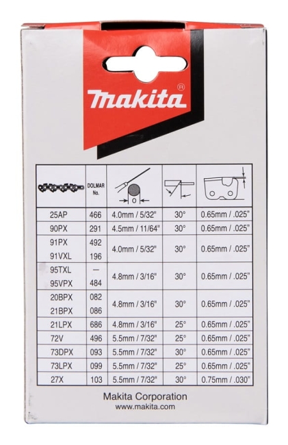 MAKITA ŁAŃCUCH 25CM 1,1MM 3/8" 191H00-0-37734