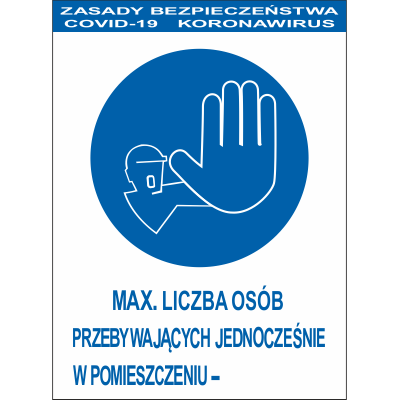 ZNAK "MAX LICZBA OSÓB PRZEWBYWAJĄCYCH"-24726