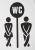 ZNAK SZARY "WC KOBIETA, MĘŻCZYZNA"-19927