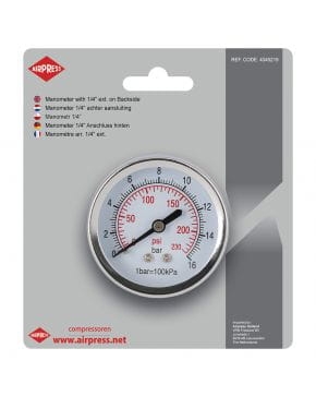 MANOMETR 1/4" Z TYLNYM GWINTEM-20415