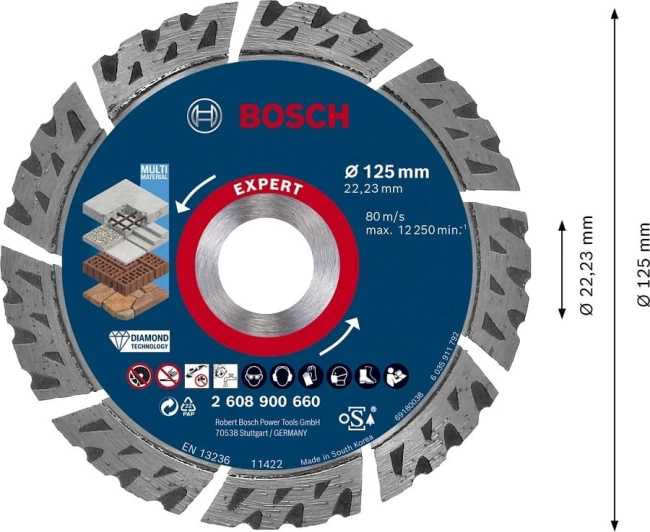 TARCZA DIAMENT.SEGMENTOWA 125 BOSCH EXPERT-35410