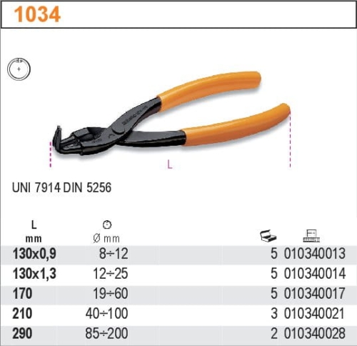 SZCZYPCE SEEGERA WEW.WYGIĘTE 130MM 1,3M 0,9-21747