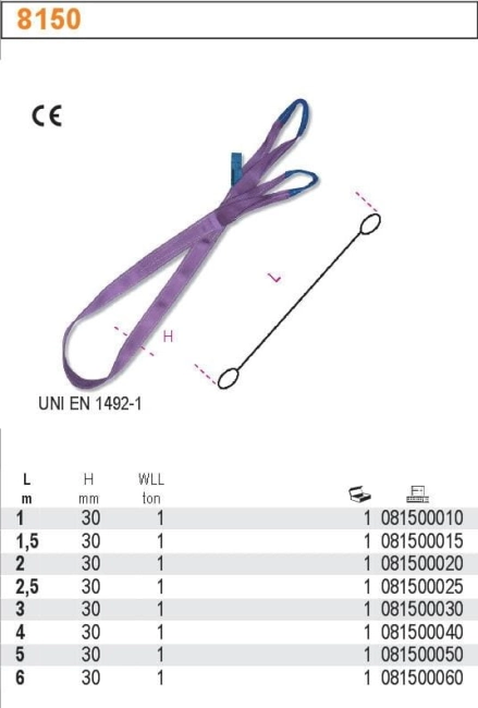 PAS ZAWIESIE 4M 1,0T 8150/4M-2567