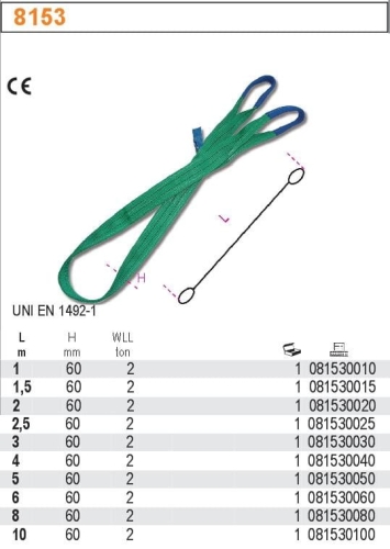 PAS ZAWIESIE 6M 2,0T 8153/6M-6768