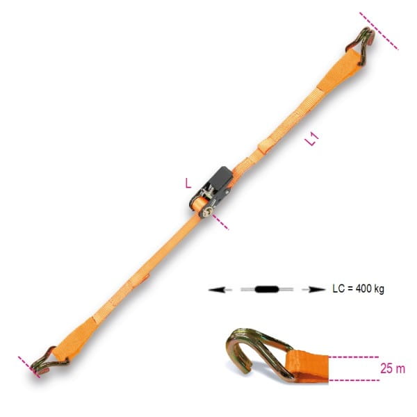PAS TRANSPORTOWY MINI 5M +  2 HAK 8188CU/25-5M-22286
