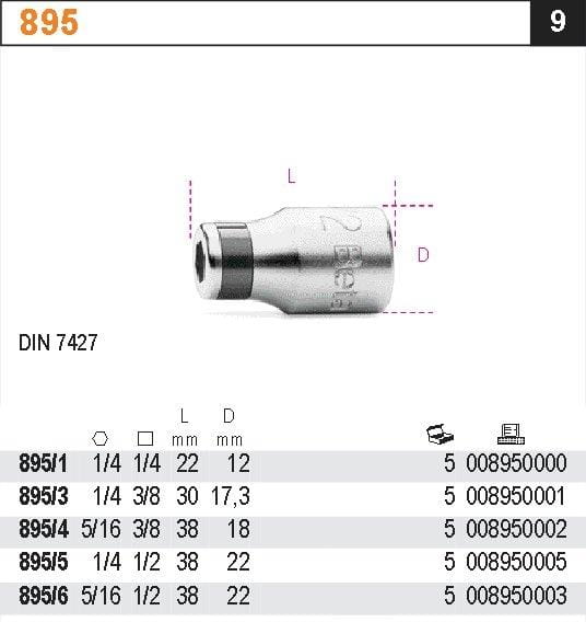 NASADKA 1/2" Z UCHWYTEM 1/4" NA BITY 895/5-2689