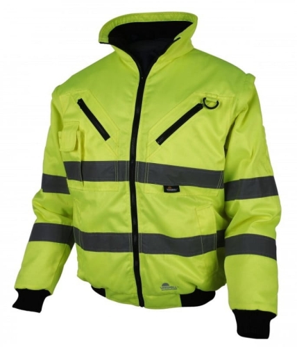KURTKA ROBOCZA OSTRZEGAWCZA PILOTKA ŻÓŁ. rozm.XL-13268