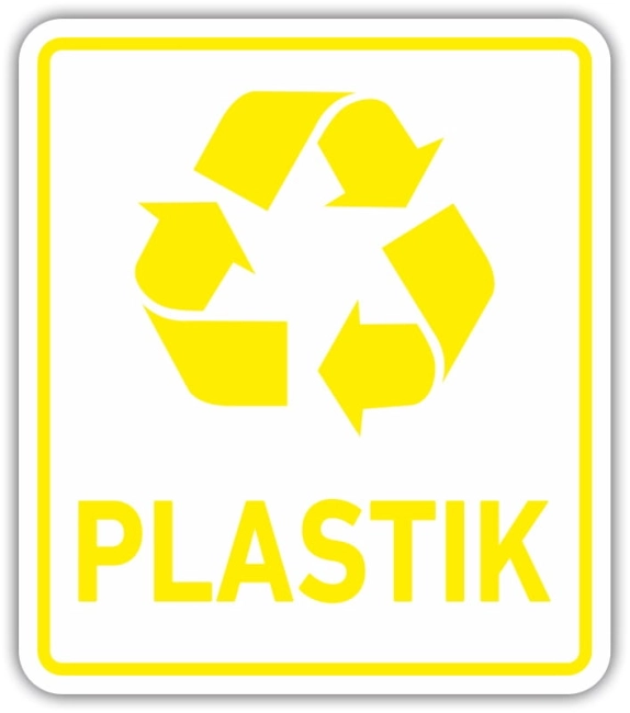 ZNAK DO SEGREGACJI ODPADÓW OKRĄGŁY PLASTIK-33537