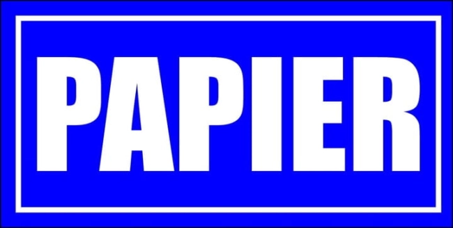 NAKLEJKA DO SEGREGACJI ODPADÓW 15X30CM PAPIER-43778