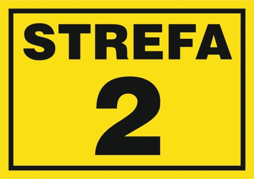 ZNAK BEZPIECZEŃSTWA "STREFA 2"-43301