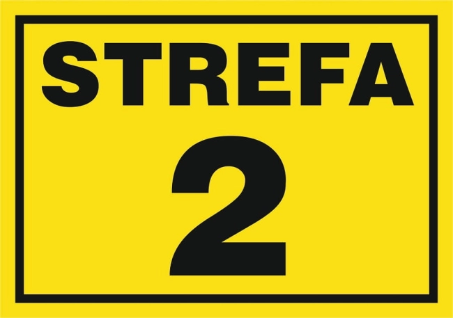 ZNAK BEZPIECZEŃSTWA "STREFA 2"-43301