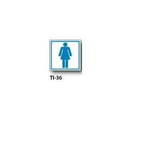 ZNAK BEZPIECZEŃSTWA "WC DAMSKI" 15x15-15557