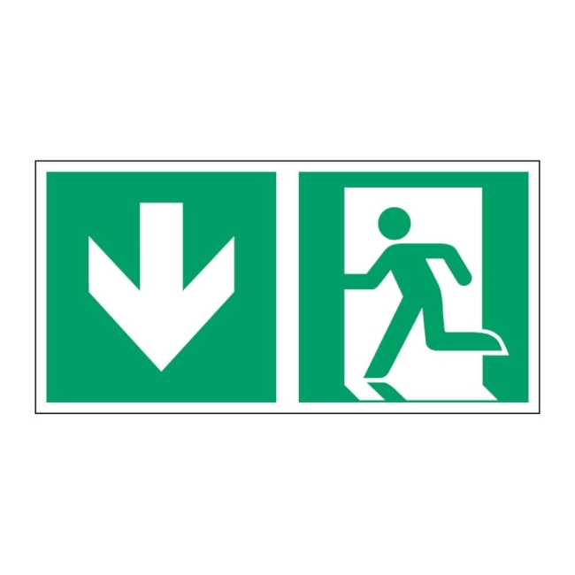 ZNAK "WYJŚCIE EWAKUACYJNE ZE STRZAŁKĄ LEWO DÓŁ"-19941