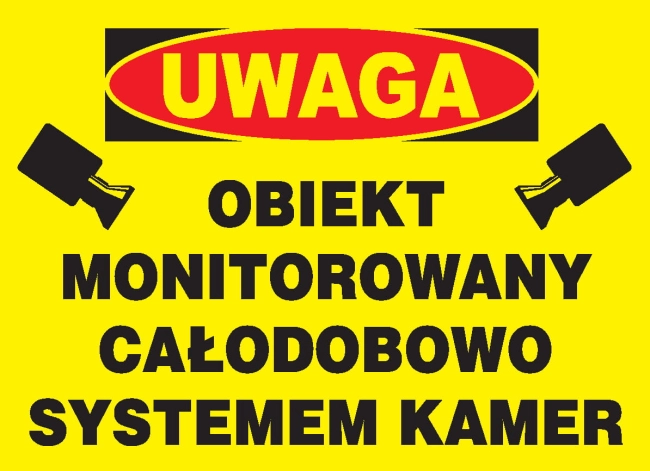 ZNAK "UWAGA. OBIEKT MONITOROWANY CAŁODOBOWO"-14926