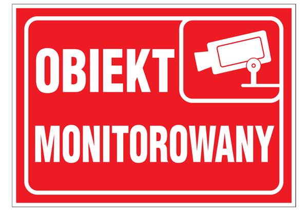 ZNAK BEZPIECZEŃSTWA "OBIEKT MONITOROWANY"-390