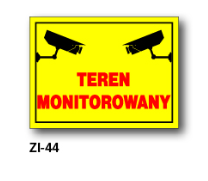 ZNAK INFORMACYJNY "TEREN MONITOROWANY"  -24472