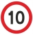 ZNAK NA DROGĘ WEWNĘTRZNĄ "OGRANICZENIE DO 10KM/H"-20859