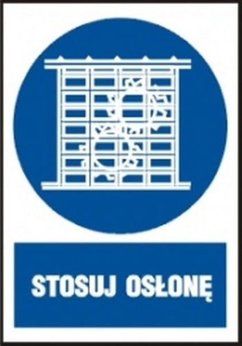 ZNAK BEZPIECZEŃSTWA "STOSUJ OSŁONĘ"-15598